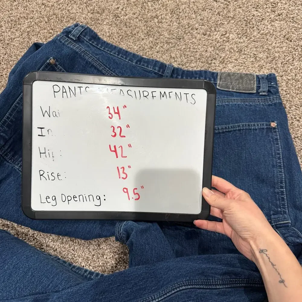 Vintage y2k Mens Levis SilverTab Baggy Skater Carpenter Blue Denim Jeans (34x32)